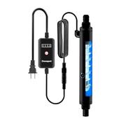 Devopet Aquarium U-V Light, Al-gae Clean Light for Fish Tank, Green Water Clean Lamp with Timer, Amphibian Aquarium U-V Lamp for in-Line and in-Tank Use, for 75-120 Gallons Fish Tanks(10W)