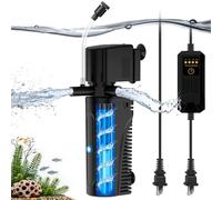 Devopet - U-V Aquarium Filter, U-V Light Timer Fish Tank Filter for Green Water, Turtle Tank Filter with Dual Water Outlet and Aeration, for 10-30 Gallon Tank