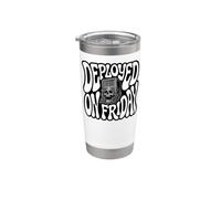 Devops Engineer Deployed On Friday Sysadmin Humor Stainless Steel Insulated Tumbler