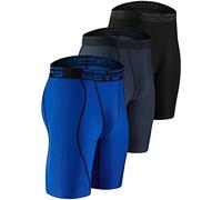 DEVOPS Men's Compression Shorts Underwear with Pocket (3 Pack) - - X-Large