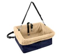 Devoted Doggy Deluxe Dog Car Seat Fits Pets up to 15lbs, Dog Booster Seat, Padded Cushioning, Adjustable Straps, Metal Frame Encasing, Installs in Seconds, Collapsible Canvas and Easy to Clean