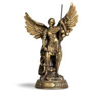 DevotedWalls 10.2" H Saint Raphael Statue, Archangel St. Raphael with Name Plate on Base,Travel Protection Patron Archangel Saint St. Rafael, Estatua del Arcángel San Rafael（Bronze Color）
