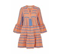 Devotion Ella Embroidered Cotton-blend Mini Dress - Orange - XS