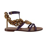 Devotion Flats Sandals - female - Dolce & Gabbana - Flat Sandals - Purple - 2 1/2 UK - Shoes 2 1/2 UK