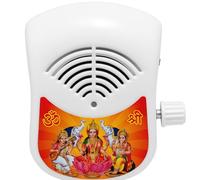 Devotional 22 in 1 Mantra Chanting Box with Speaker | Om Shri Bhajan Machine | Gayantri Mantra Player | Plug & Play Mantra Bell for Pooja Room