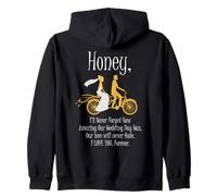 Devotional Marriage Tandem Wedding Bicycle Wife Anniversary Zip Hoodie