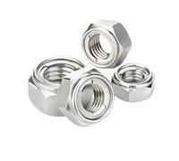 DeVow 1~10pcs M3 M4 M5 M6 M8 M10 M12 M14 M16 M18 M20 304-A2 Stainless Steel Hex Hexagon Metal Self-Locking Nut Locknut DIN980 GB6184(M14-1pcs)