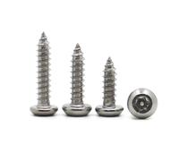 DeVow 10/20pcs M2.9 M3.5 M3.9 M4.2 M4.8 Stainless Steel Pin Six Lobe Torx Round Pan Head Tamper Proof Security Self Tapping Wood Screw(32mm,M4.2 10pcs)