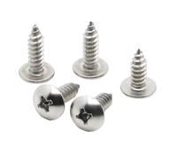 DeVow 10/20pcs Recessed Head Self-tapping Screw M3 M4 M5 M6 304 Stainless Steel Cross Mushroom Head Wood Screws(35mm,M6 10pcs)