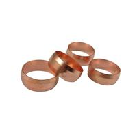 DeVow 10 PCS Fit 16mm Tube OD CopperFerrule Ring for Compression Union 10 PCS Fitting Water Gas Oil