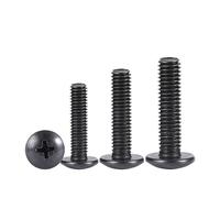 DeVow 10Pcs/lot M2 M2.5 M3 M3.5 M4 M5 M6 Screw Black Plated Electronic Carbon Steel Screws(25mm x10pcs,M4)