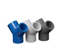 DeVow 20mm-63mm Y PVC Pipe Connector Equal Tee Connectors Water Fittings Adapter
