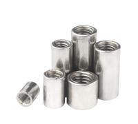 DeVow 304 A2 Stainless Steel Round Coupling Nuts M3M4M5M6M8M10M12M14 Extension Thicken Cylindrical Connect Joint Sleeve Tubular Nuts(M8x12x12mm-5pcs)
