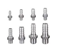 DeVow 3mm 4mm 5mm 6mm 8mm 10mm 12mm Hose Barb M4 M5 M6 M8 M10 M12 M14 M20 Male Thread Stainless Steel High Pressure Pipe Fitting(M10x1.5 to 10mm)
