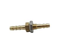 DeVow 4mm Hose Barb Equal Bulkhead Brass Barbed Tube Pipe Fitting Coupler Connector Coupling Coupler Adapter