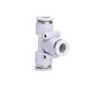 DeVow 5PCS 4mm 6mm 8mm 10mm 12mm 16mm Hose Tube Equal Union Elbow One Touch White Air Pneumatic Push in Pipe Fitting Quick Adapter(PE,8MM 5PCS_Size)