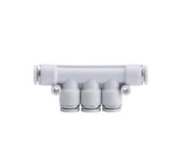 DeVow 5PCS 4mm 6mm 8mm 10mm 12mm 16mm Hose Tube Equal Union Elbow One Touch White Air Pneumatic Push in Pipe Fitting Quick Adapter(PK,10MM 5PCS_Size)
