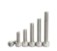 DeVow 5pcs-50pcs M1.4 M1.6 M2 M3 M4 M5 M6 304 A2-70 Stainless Steel DIN912 Hexagon Hex Socket Cap Allen Head Bolt Screw Length 3-50mm(40mm,M6 x 10Pieces)