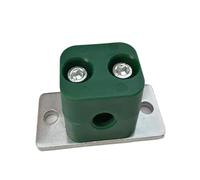 DeVow 5PCS 6/8/10/12/14/15/16/17/18/20/22/25/28/30/32/35mm Diameter Pipe Bolted Plastic Clips Pipe Clamp Tube Fastener Assortment Kit(6mm Diameter Pipe)