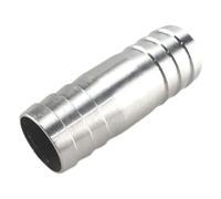DeVow 6/8/10/12/13/14/15/16/17/18/19/20/21/22/24/25/26/27/28mm Hose Barb Straight Two Way 304 Stainless Steel Pipe Fitting Connector(32mm)
