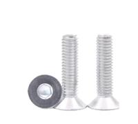 DeVow 6063# Aluminum M2 M3 M4 M5 M6 M8 Hexagon Hex Socket Countersunk Screw Flat Head Allen Bolts DIN7991(M6x20mm (10pcs))