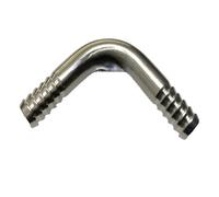 DeVow 8mm 10mm 12mm 13mm 14mm Hose Barb Right Anlge 90 Degree Elbow 316L Stainless Steel Pipe Fitting Connector Water Gas Oil(8mm)