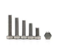 DeVow A2-70 304 Stainless Steel Bolts M3 M4 M5 M6 M8 M10 M12 Metric External Hex Hexagon Head Screws DIN933(45mm,M5 10pcs)