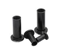 DeVow Black 304 Stainless Steel M2 M3 M4 M5 M6 M8 M10 Flat Hex Hexagon Socket Head Furniture Rivet Connector Insert Sleeve Cap Nut(12mm,M4 (10pcs))