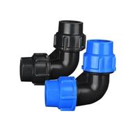 DeVow Fast Joint Elbow Plastic PE Pipe Fittings Blue Cap Fast Joint 16mm 20mm 25mm 32mm 40mm 50mm 63mm Tap Water Irrigation(Black,63mm)
