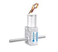 DeVow JGY-2430 M6 50MM Double Thread Shaft DC 12V 24V Worm Gear Motor(Motor,2RPM_24V)