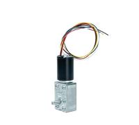 DeVow JGY-2838 Micro DC 12V 24V Worm Gear Motor Adjust Speed CW/CCW Brushless Motor(Double shaft,12v 23rpm)