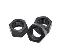 DeVow Left Hand Thread Hex Nut Carbon Steel Black And White Fine Metric M3 M4 M5 M6 M8 M10 M12 M14 M16 M18 M20(Black,M12x1.25 (5pcs))