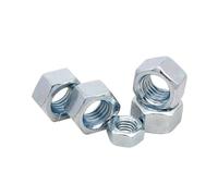DeVow Left Hand Thread Hex Nut Carbon Steel Black And White Fine Metric M3 M4 M5 M6 M8 M10 M12 M14 M16 M18 M20(WHITE,M12x1.75 (5pcs))