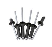 DeVow M2.4 M2.8 Black Aluminium Dome Head Self Plugging Rivets 2.4mm 2.8mm X 4 6 8 9 10 12mm Nail Pop Rivet For Furniture Car Aircraft(M2.8x12mm 100pcs)
