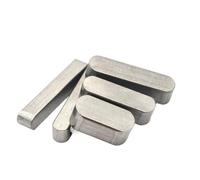 DeVow M3 M4 M5 M6 M8 M10 M12 M14 M16 304 Stainless Steel Parallel Round End Shaft Key A Type Square Bar Machine Shaft Drive Keys(M12(Thick 8mm) x1pc,50mm)