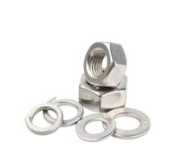 DeVow Nuts Flat Spring Washers Set 304 Stainless Steel M1.6 M2 M3 M4 M5 M6 M8 M10 M12 M14 M16 M18 M20 For Bolts(M18 2sets)