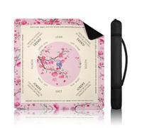 DEVPNR Mahjong Mat for Table with Rules, 3mm, 32.6" x 32.6", Pink