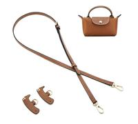 DEVPSISR Leather Purse Strap Suitable for Longchamp Handbag,Crossbody Adjustable Shoulder Strap Conversion Kit, Brown, DEHS0003-Brown