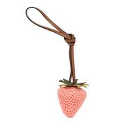 DEVPSISR Strawberry Keychain Charms Women Cute Fruit Bag Charms for Handbags Tote Bag Decorations Strawberry Purse Charm, Strawberry Pink, Large