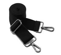 DEVPSISR Wide Shoulder Purse Strap Replacement Adjustable Belt Canvas Bag Crossbody Handbag (Gun Metal Buckle-Black)