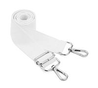 DEVPSISR Wide Shoulder Purse Strap Replacement Adjustable Belt Canvas Bag Crossbody Handbag, Silver Buckle-white, 51inch