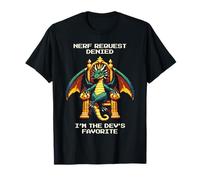 Dev's Favorite | Overpowered Pixel Dragon Gamer Style T-Shirt