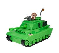 DevSeries Brookhaven Feature Tank 7.5-Inch Vehicle with Lights, Working Treads, Ejecting Turret, 2.75-Inch Figure, and Exclusive Virtual Item Code