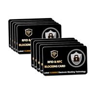 DevTech IT RFID Blocking Cards, 10 Pack Contactless/NFC Bank Card Protectors for Wallets and Purses, Black Finish