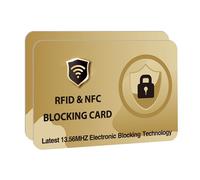 DevTech IT RFID Blocking Cards - 2 Pack Contactless/NFC Bank Card Protectors for Wallets and Purses, Suitable for The Christmas Season - Golden