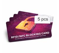 DevTech IT RFID Blocking Cards, 5 Pack Contactless/NFC Bank Card Protectors for Wallets and Purses, Marun