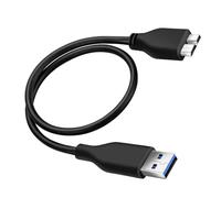 DevTech SuperSpeed USB 3.0 Micro-B Cable (45 cm) - 4.8 Gbps Data Transfer for Portable Hard Drives & Devices