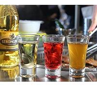 DevWoo 6pk of Clear Shot Glass 50ml /1.75oz City Shot Made of Clear Glass, Boston Heavy Base Shooter Glasses Vodka/Whiskey/Brandy Shooter Glasses (Pack of 6)