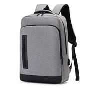 DevWoo Laptop Office Business Backpack Waterproof Large Capacity Student Travelling multi function Smart Laptop Backpack bag with USB Charging port Convenient Durable Water Repellent (Black) (Grey)
