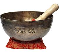 Devyom 11" Large Hand Hammered Himalayan Full Moon Singing Bowl Meditation Healing Bowl With Mallet And Silk Cushion